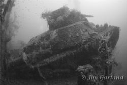 Tank on the "San Francisco Maru" - Chuuk by Jim Garland 